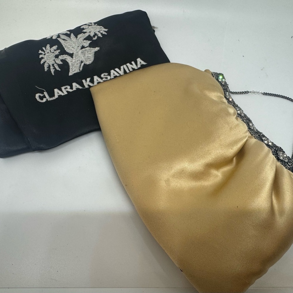 Gold Satin Clutch